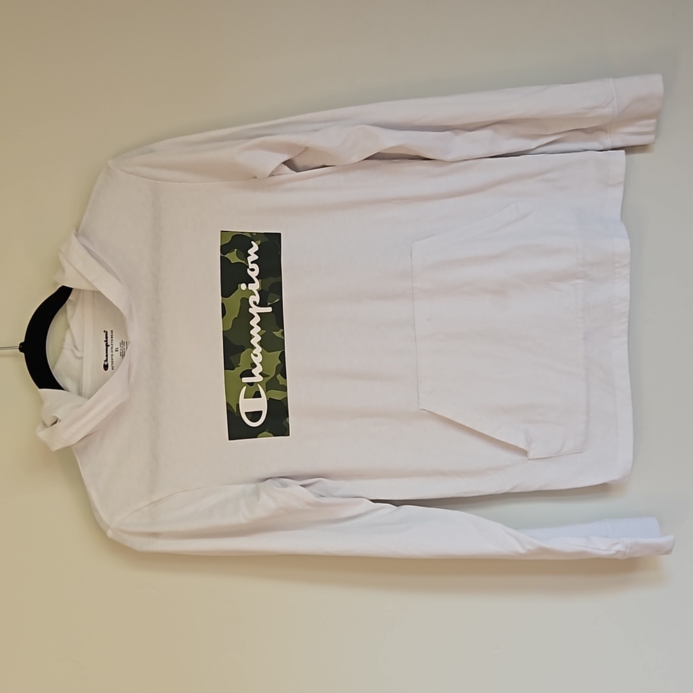 Boys XL Champion Long Sleeve Hooded Tshirt